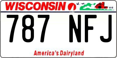 WI license plate 787NFJ
