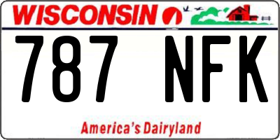 WI license plate 787NFK