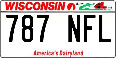 WI license plate 787NFL