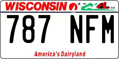 WI license plate 787NFM