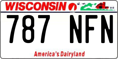 WI license plate 787NFN