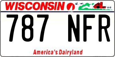 WI license plate 787NFR