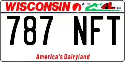 WI license plate 787NFT