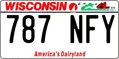 WI license plate 787NFY