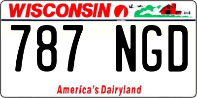 WI license plate 787NGD