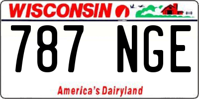 WI license plate 787NGE