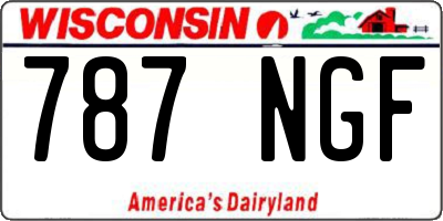 WI license plate 787NGF