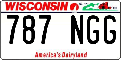 WI license plate 787NGG