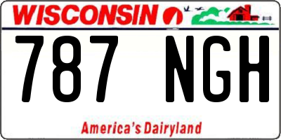 WI license plate 787NGH