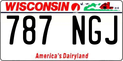 WI license plate 787NGJ