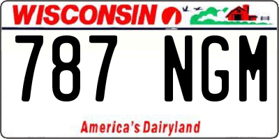 WI license plate 787NGM