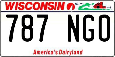 WI license plate 787NGO