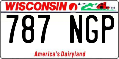 WI license plate 787NGP