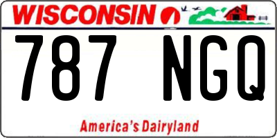 WI license plate 787NGQ