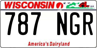 WI license plate 787NGR