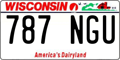 WI license plate 787NGU