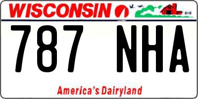 WI license plate 787NHA