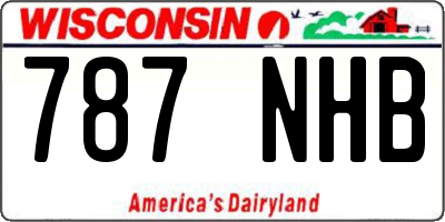 WI license plate 787NHB