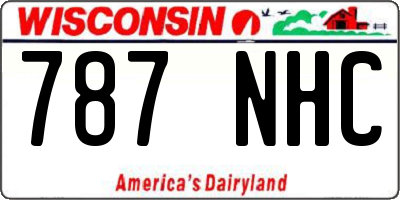 WI license plate 787NHC