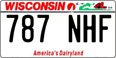 WI license plate 787NHF