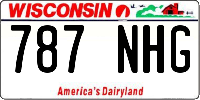 WI license plate 787NHG
