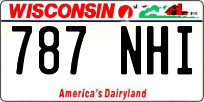 WI license plate 787NHI