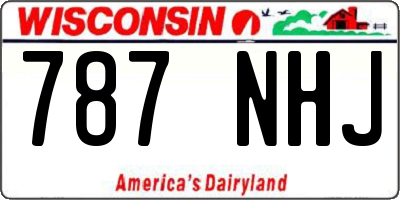 WI license plate 787NHJ