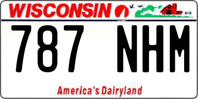 WI license plate 787NHM