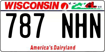 WI license plate 787NHN