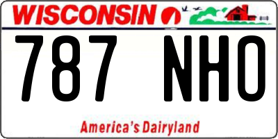 WI license plate 787NHO