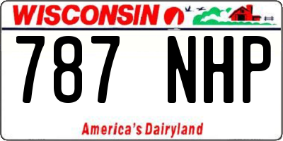 WI license plate 787NHP