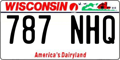 WI license plate 787NHQ