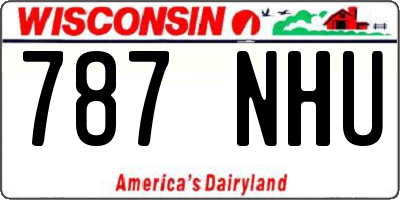 WI license plate 787NHU