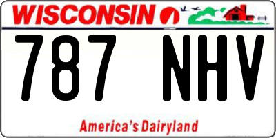 WI license plate 787NHV