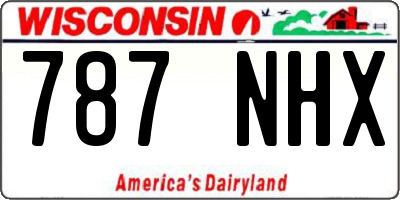 WI license plate 787NHX