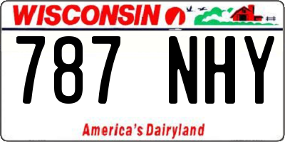 WI license plate 787NHY