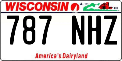 WI license plate 787NHZ