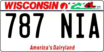 WI license plate 787NIA