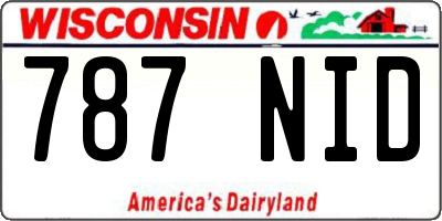 WI license plate 787NID