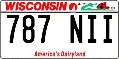 WI license plate 787NII