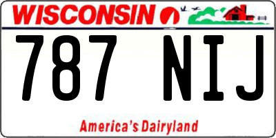 WI license plate 787NIJ