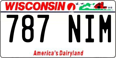 WI license plate 787NIM