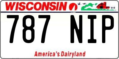 WI license plate 787NIP