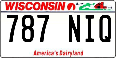 WI license plate 787NIQ