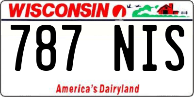 WI license plate 787NIS