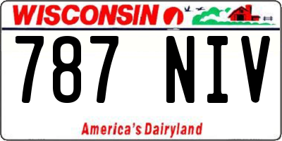WI license plate 787NIV