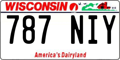 WI license plate 787NIY