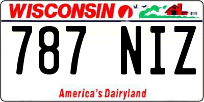WI license plate 787NIZ