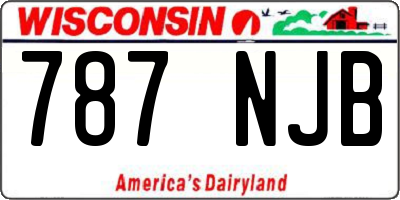 WI license plate 787NJB