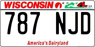 WI license plate 787NJD